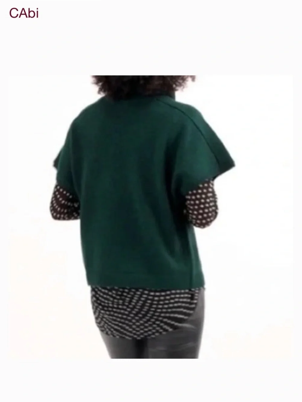 CAbi Takeout Turtle-neck in Forest Green Style #4652 - Picture 3 of 3